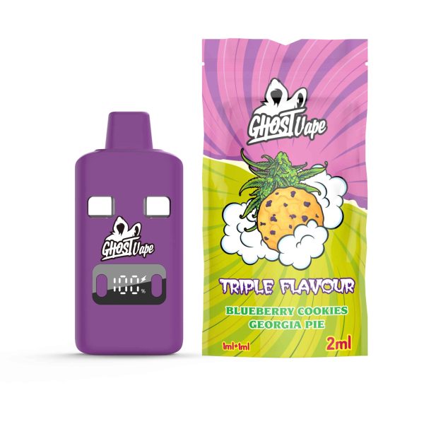 Ghost Vape - Blueberry Cookies / Georgia Pie - 2000mg (1g/ 1g ) THC VAPE