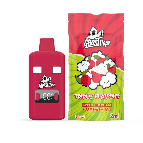 Ghost Vape - Lychee Dream / Galactic Gas - 2000mg (1g/ 1g ) THC VAPE