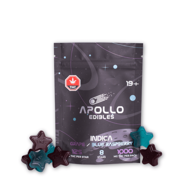 Grape/Blue Raspberry 1000MG Indica by Apollo Edibles