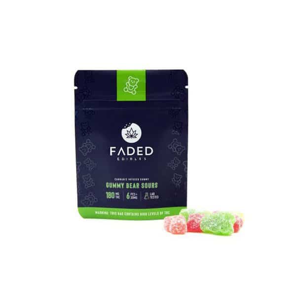 Gummy Sour Bears by Faded Edibles