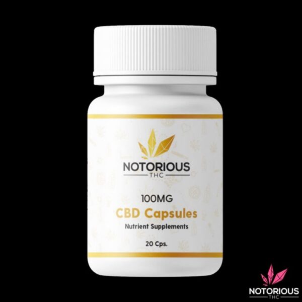 Notorious Capsules 100mg – CBD 2000mg per Bottle