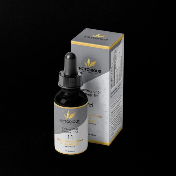 Notorious Tincture - 1:1 THC 1000mg + CBD 1000mg - 2000mg