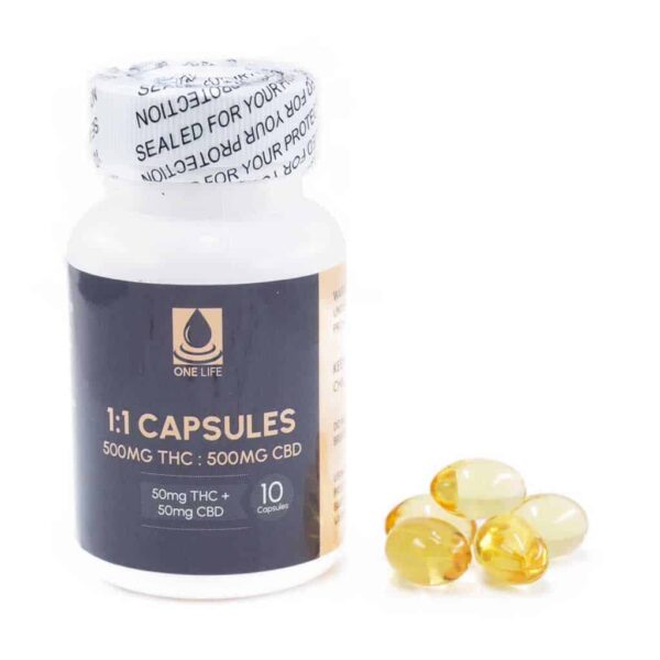 One Life Soft Gel Capsules – 1:1 (500mg CBD : 500mg THC)